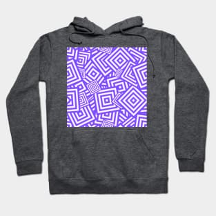 Funky Purple Tilted Squares Neo Geo Pattern Hoodie